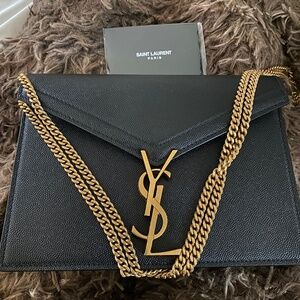 NEW YSL Cassandra Leather Shoulder Bag